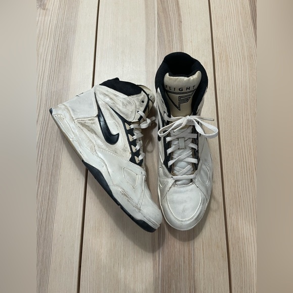 Vintage 1991 Nike Air Flight “Sabre” Coffee Dyed‎ Shoes Size 14
